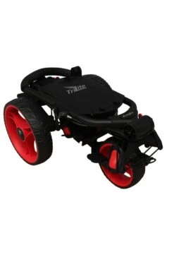 Axglo TriLite 3 Wheel Golf Trolley | Black/Red -Golf Clothing Store Axglo TriLite Wheel Golf Trolley Black Red 65