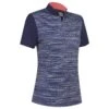 Callaway Ladies Printed Space Dye Golf Polo Shirt CGKSC071 -Golf Clothing Store CGKSC071 410 FRONT scaled 1
