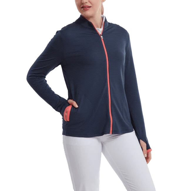 FootJoy Ladies Tonal Stripe Golf Mid Layer 88472 7 FootJoy Ladies Tonal Stripe Golf Mid Layer 88472 - Image 5