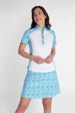 Green Lamb Ladies Katie Printed Golf Polo Shirt SG22919 10 Green Lamb Ladies Katie Printed Golf Polo Shirt SG22919 -Golf Clothing Store Green Lamb Ladies Katie Printed Golf Polo Shirt SG 8