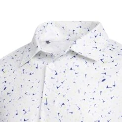 Adidas Junior Flag Golf Polo Shirt HD4953 -Golf Clothing Store HD4953 4 APPAREL Photography DetailView1 white