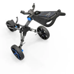 Powakaddy Micra Push Golf Trolley -Golf Clothing Store MICRABLUEOPENREAR 1000 1000