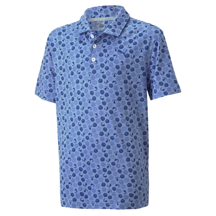 Puma Junior Mattr Beach Trip Golf Polo Shirt 537260 3 Puma Junior Mattr Beach Trip Golf Polo Shirt 537260