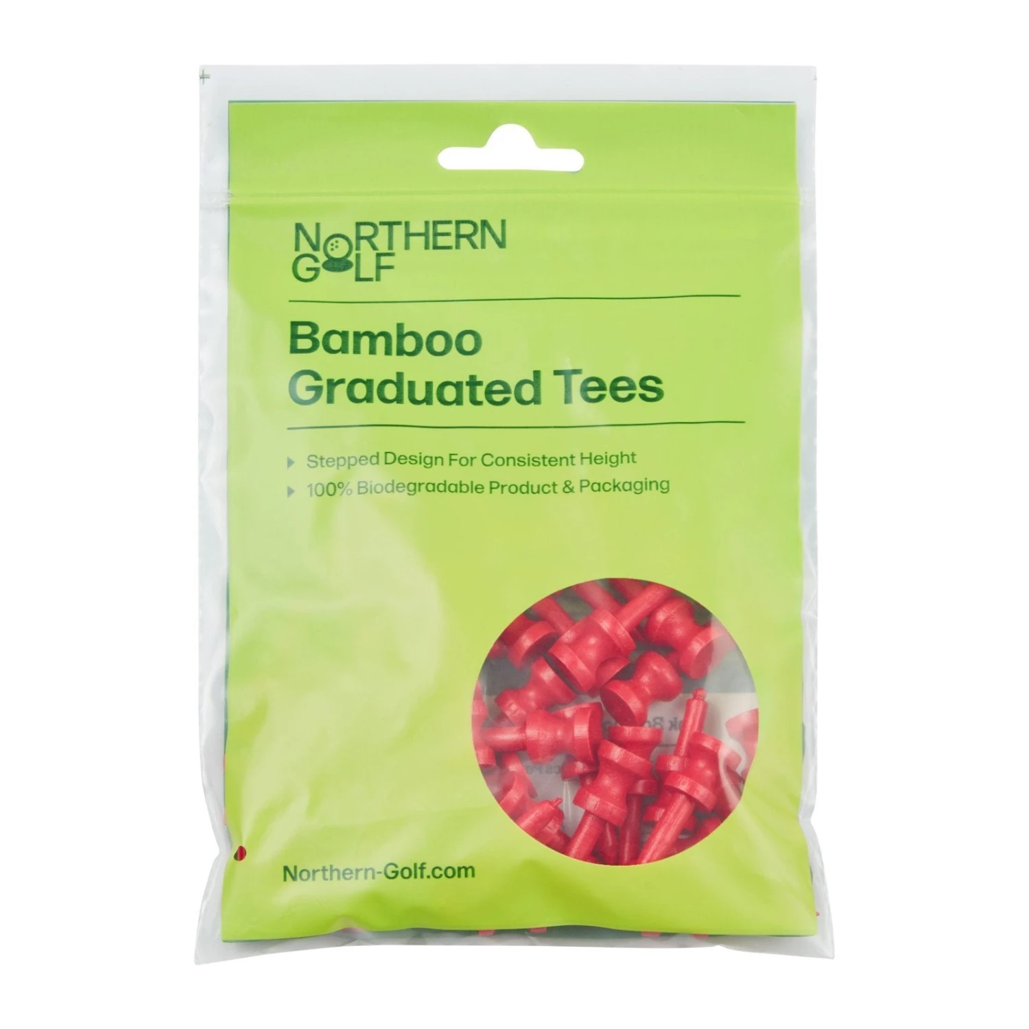 Northern Golf Red Bamboo Graduated Tees 3 Northern Golf Red Bamboo Graduated Tees