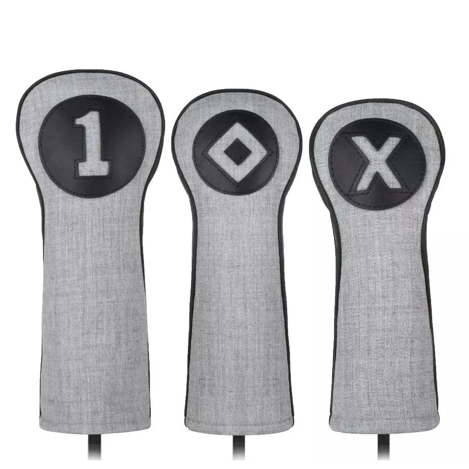 Titleist Heather & Leather Golf Headcovers TA21LHCHL 3 Titleist Heather & Leather Golf Headcovers TA21LHCHL