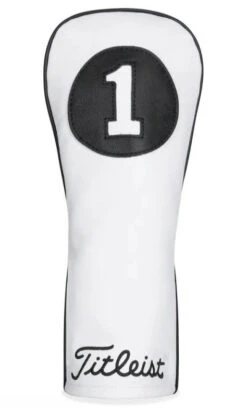 Titleist White & Black Leather Headcovers TA20TASCWB -Golf Clothing Store Titleist White Black Leather Headcovers TA20TASCWB 97