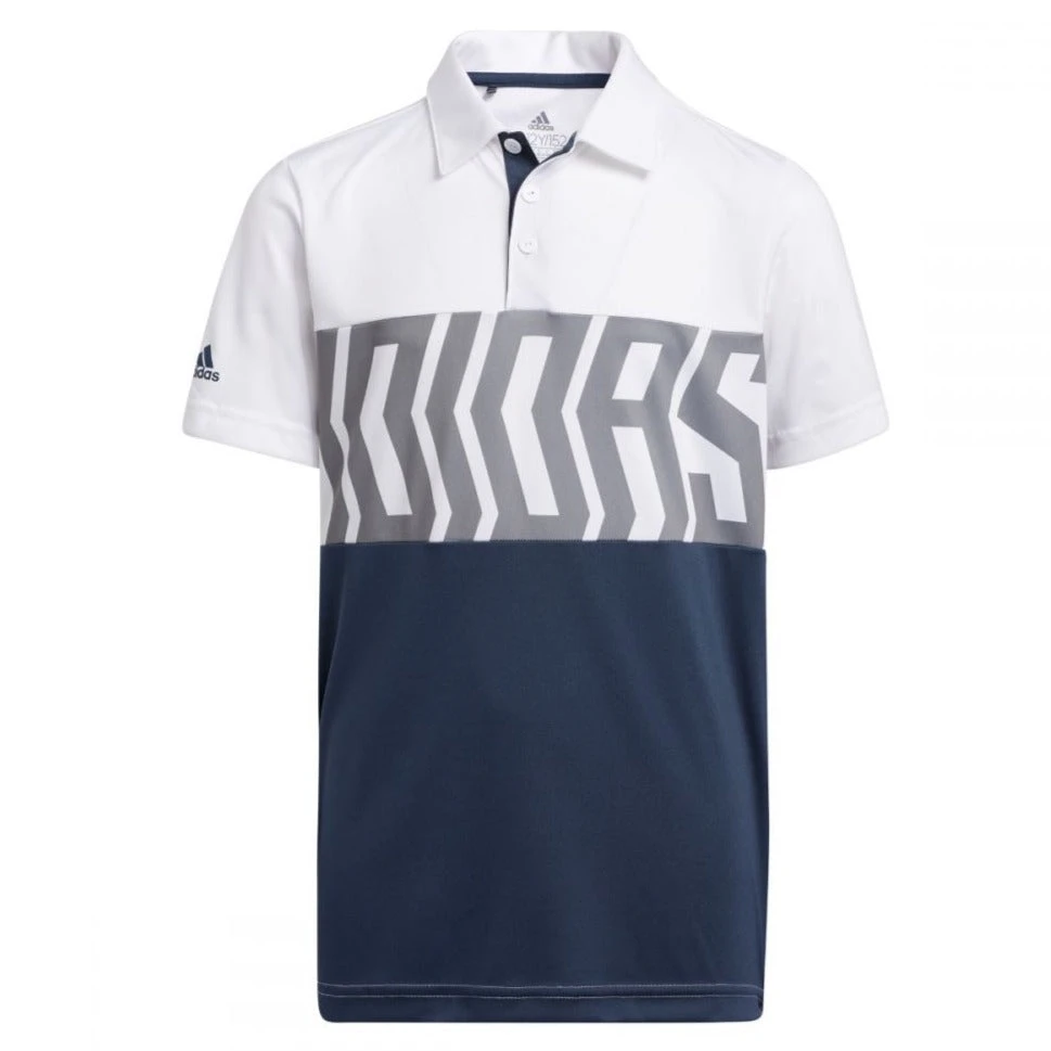 Adidas Junior Print Colour Blocking Polo Shirt GM4116 3 Adidas Junior Print Colour Blocking Polo Shirt GM4116